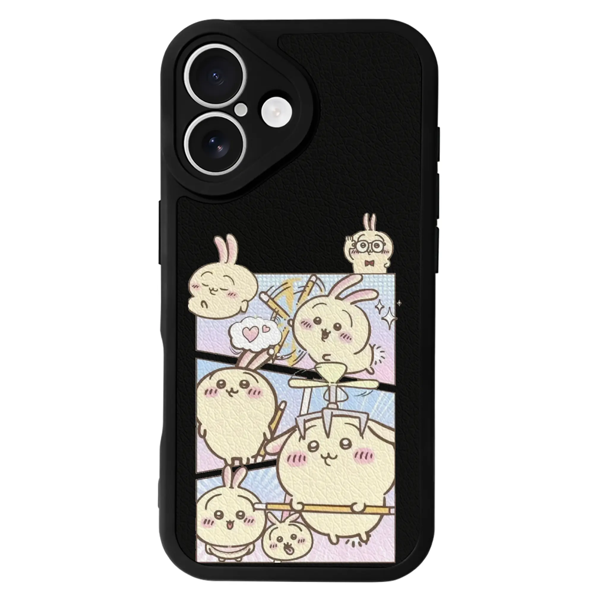 ちい が わ グッズ うさぎ - IPhone 16シリーズ対応 ・ シリコンスマホケース ・ レザー調 ・ 高精度フィット ・ 耐衝撃 ・ ワイヤレス充電対応 ・ 精密カット